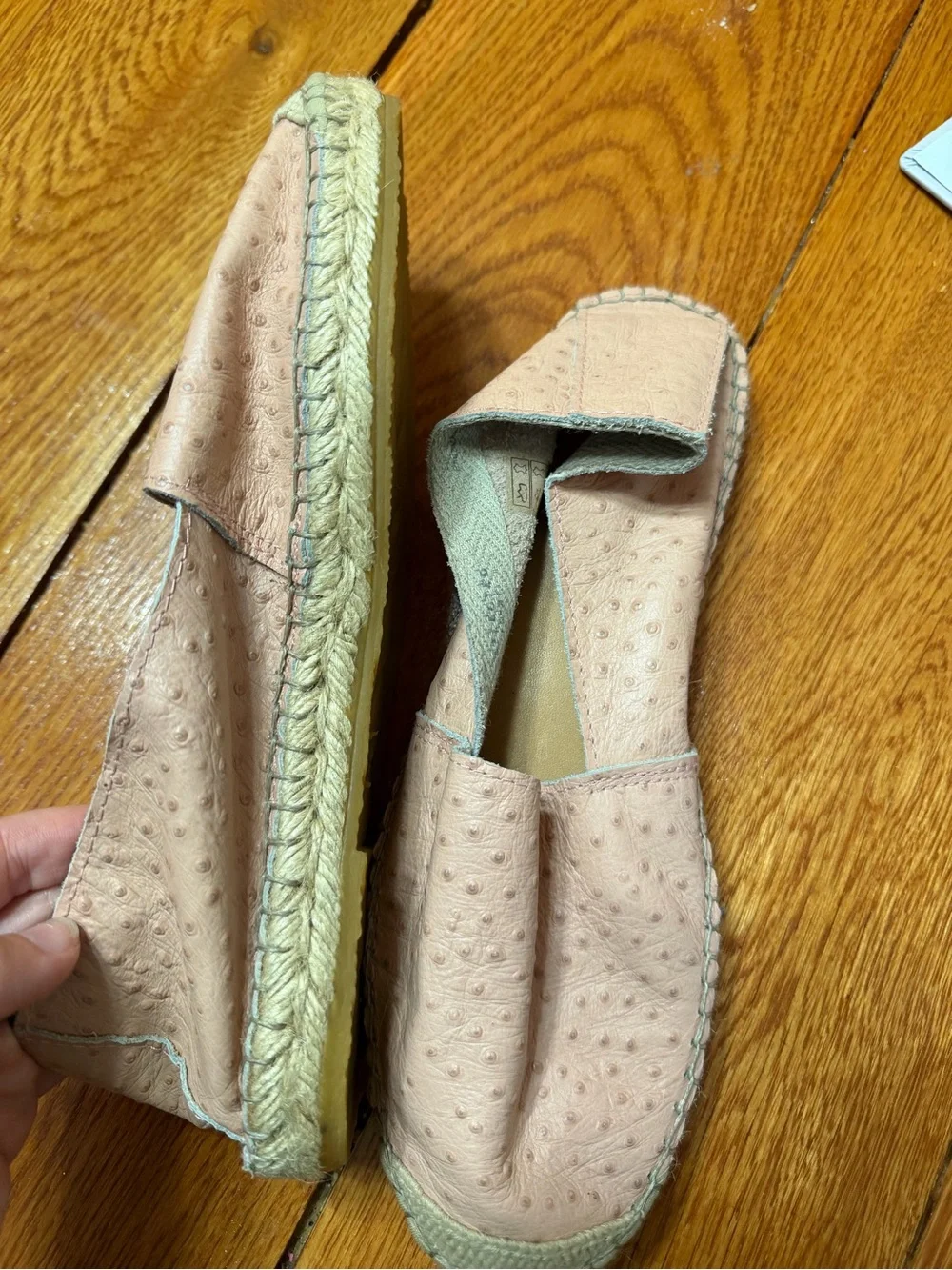 Women's Pink Espadrille Slip-On Flats